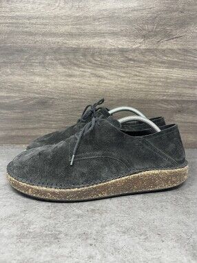 Birkenstock Gary Shoes Mens Size 10 (43) Lace Up Suede Leather Black